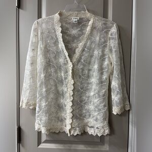 Lace Cardigan with Crochet details